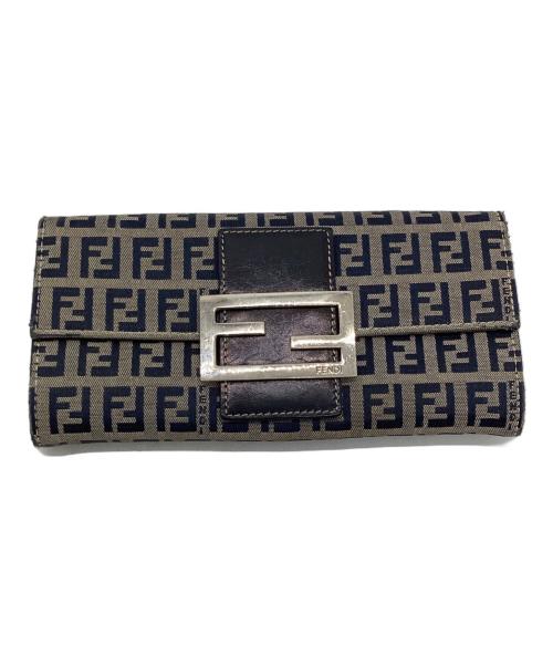 FENDI（フェンディ）FENDI (フェンディ) 長財布 ネイビーの古着・服飾アイテム