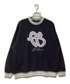 FUBUフブ）の古着「刺繍スウェット」｜ブラック×ライトグレー