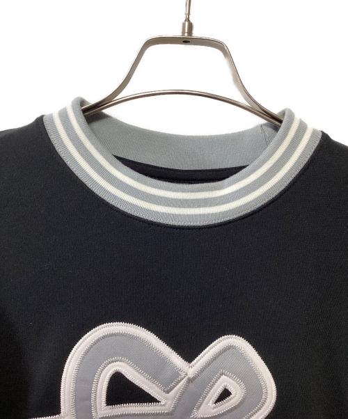 FUBU（フブ）FUBU (フブ) 刺繍スウェット ブラック×ライトグレー サイズ:Mの古着・服飾アイテム