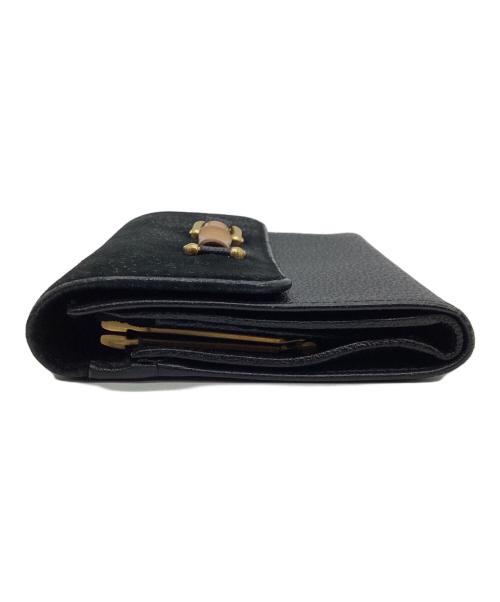 GUCCI（グッチ）GUCCI (グッチ) 3つ折り財布 ブラックの古着・服飾アイテム