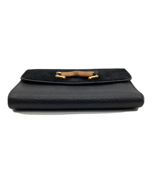 GUCCI（グッチ）GUCCI (グッチ) 3つ折り財布 ブラックの古着・服飾アイテム