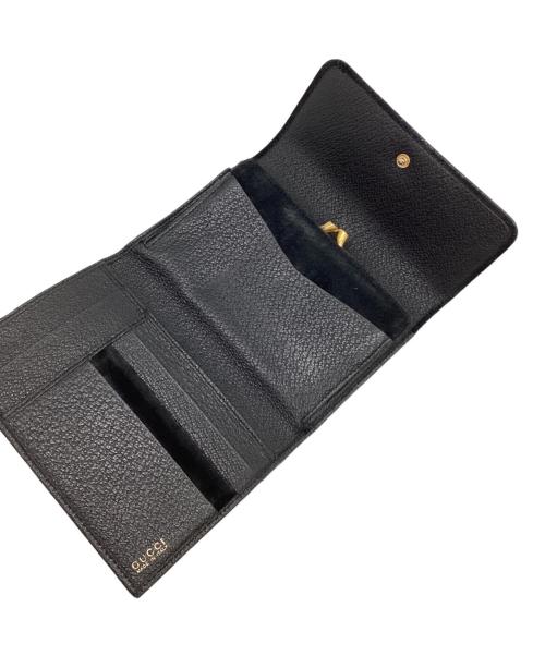GUCCI（グッチ）GUCCI (グッチ) 3つ折り財布 ブラックの古着・服飾アイテム