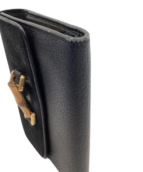 GUCCI（グッチ）GUCCI (グッチ) 3つ折り財布 ブラックの古着・服飾アイテム
