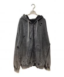 PSYCHO NATION（サイコネーション）の古着「ジップパーカー」｜グレー