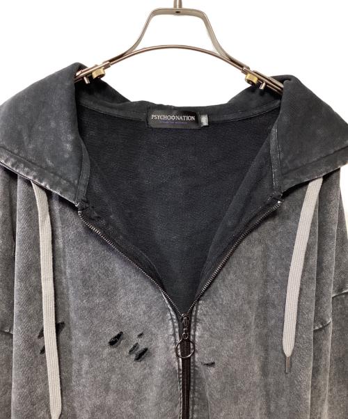 PSYCHO NATION（サイコネーション）PSYCHO NATION (サイコネーション) ジップパーカー グレー サイズ:46の古着・服飾アイテム