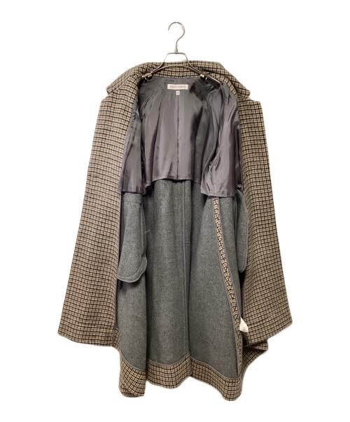 DRESSTERIOR（ドレステリア）DRESSTERIOR (ドレステリア) ウールコート ホワイト×ベージュ×ブラック サイズ:36の古着・服飾アイテム