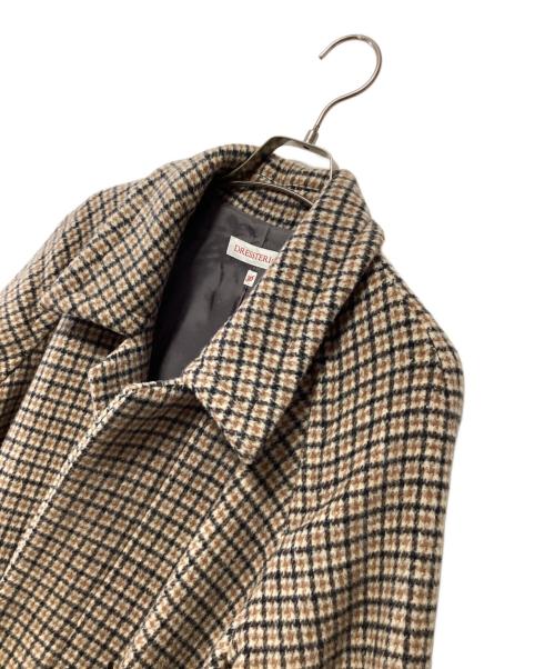 DRESSTERIOR（ドレステリア）DRESSTERIOR (ドレステリア) ウールコート ホワイト×ベージュ×ブラック サイズ:36の古着・服飾アイテム