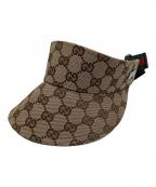 GUCCIグッチ）の古着「サンバイザー」｜ベージュ