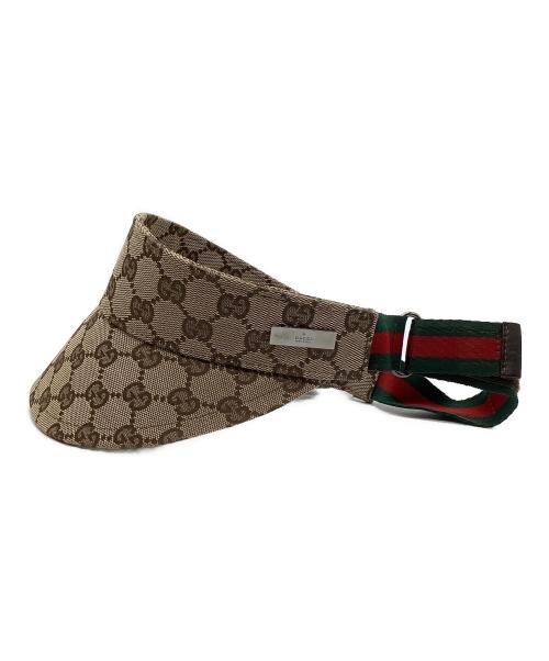 GUCCI（グッチ）GUCCI (グッチ) サンバイザー ベージュ サイズ:Sの古着・服飾アイテム
