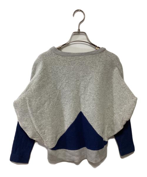 Vivienne Westwood RED LABEL（ヴィヴィアンウエストウッドレッドレーベル）Vivienne Westwood RED LABEL (ヴィヴィアンウエストウッドレッドレーベル) 刺繍ニット ネイビー×グレー サイズ:2の古着・服飾アイテム