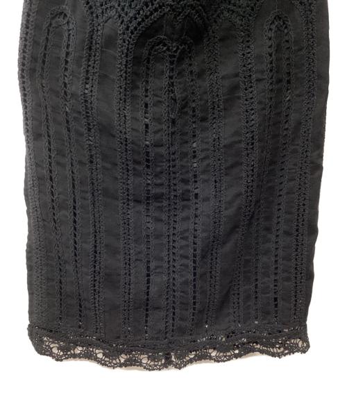 Ameri（アメリ）Ameri (アメリ) スエードエンブロイダリーレーススカート ブラック サイズ:Mの古着・服飾アイテム