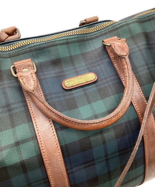 POLO RALPH LAUREN（ポロ・ラルフローレン）POLO RALPH LAUREN (ポロ・ラルフローレン) ミニボストンバッグ グリーン×ネイビー 未使用品の古着・服飾アイテム