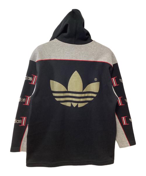 adidas（アディダス）adidas (アディダス) パーカー グレー×ブラック サイズ:M-Lの古着・服飾アイテム