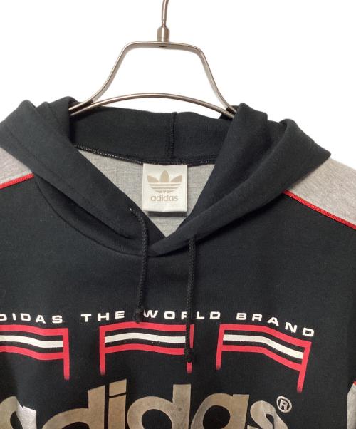 adidas（アディダス）adidas (アディダス) パーカー グレー×ブラック サイズ:M-Lの古着・服飾アイテム