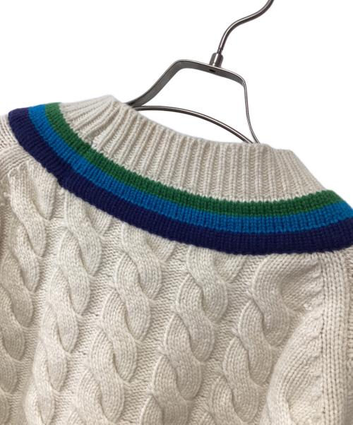 INSCRIRE（アンスクリア）INSCRIRE (アンスクリア) クロップドチルデンニット ベージュ サイズ:記載なしの古着・服飾アイテム