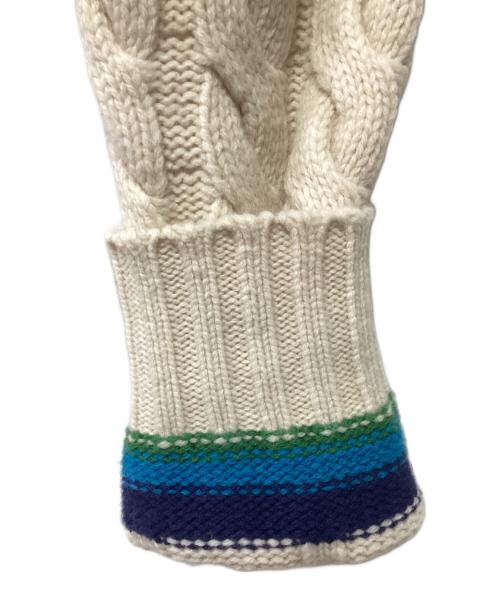 INSCRIRE（アンスクリア）INSCRIRE (アンスクリア) クロップドチルデンニット ベージュ サイズ:記載なしの古着・服飾アイテム