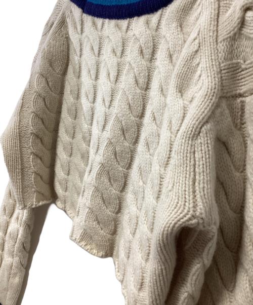 INSCRIRE（アンスクリア）INSCRIRE (アンスクリア) クロップドチルデンニット ベージュ サイズ:記載なしの古着・服飾アイテム