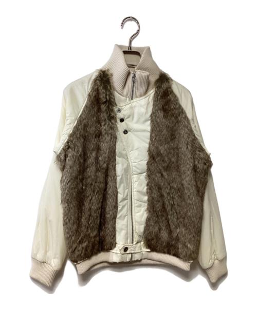 DIESEL（ディーゼル）DIESEL (ディーゼル) 中綿ジャケット ホワイト サイズ:XSの古着・服飾アイテム