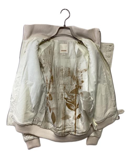 DIESEL（ディーゼル）DIESEL (ディーゼル) 中綿ジャケット ホワイト サイズ:XSの古着・服飾アイテム