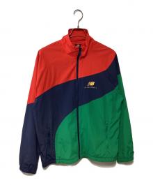 NEW BALANCE（ニューバランス）の古着「アスレチックス ポディウム ウィンドブレーカー ジャケット」｜グリーン×レッド