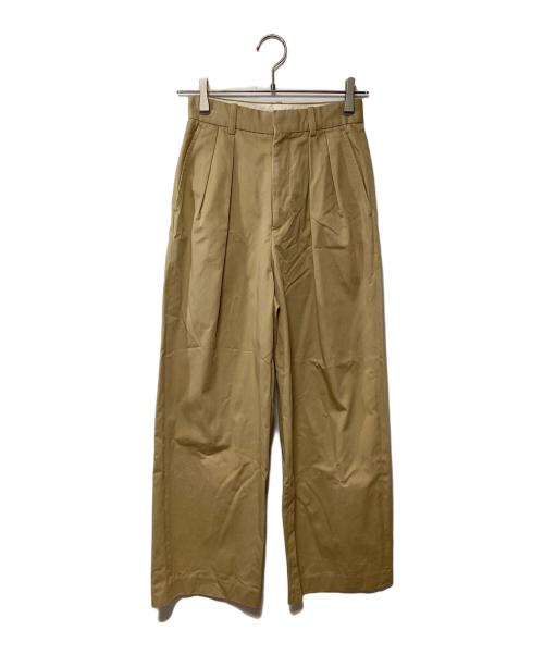 MACPHEE（マカフィー）MACPHEE (マカフィー) コットンチノタックワイドパンツ ベージュ サイズ:32の古着・服飾アイテム