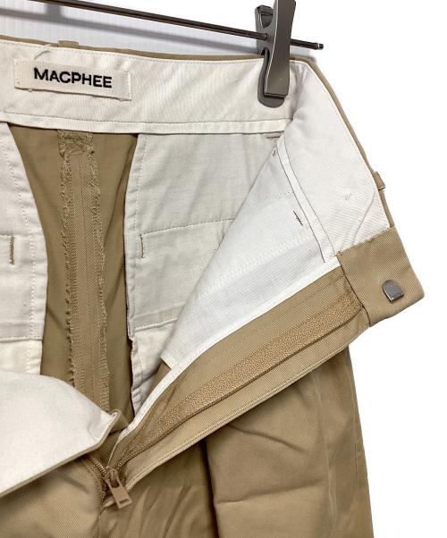 MACPHEE（マカフィー）MACPHEE (マカフィー) コットンチノタックワイドパンツ ベージュ サイズ:32の古着・服飾アイテム