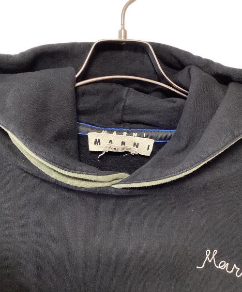 MARNI（マルニ）MARNI (マルニ) プルオーバーパーカー ブラック×カーキ サイズ:48の古着・服飾アイテム