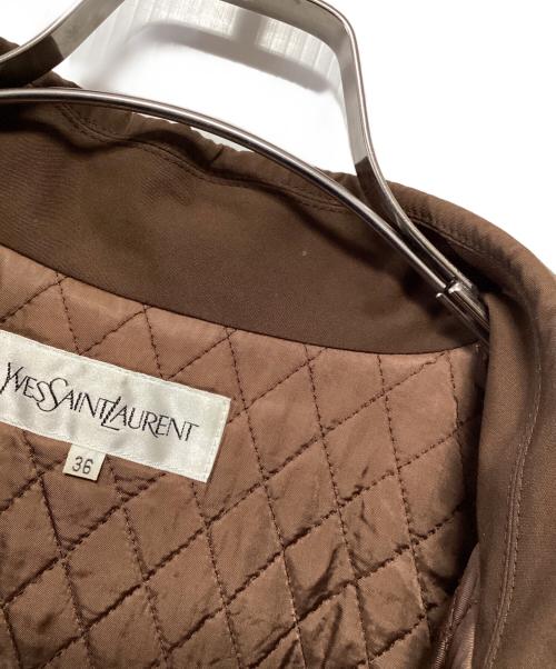 Yves Saint Laurent（イヴサンローラン）Yves Saint Laurent (イヴサンローラン) コート ブラウン サイズ:36の古着・服飾アイテム