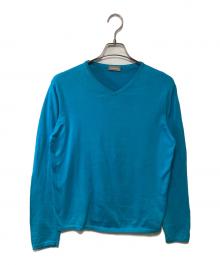 Cruciani（クルチアーニ）の古着「薄手ニット」｜スカイブルー