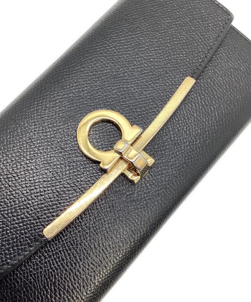 Salvatore Ferragamo（サルヴァトーレ フェラガモ）Salvatore Ferragamo (サルヴァトーレ フェラガモ) ロングウォレット ブラックの古着・服飾アイテム
