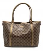 GUCCIグッチ）の古着「トートバッグ」｜ベージュ×ゴールド