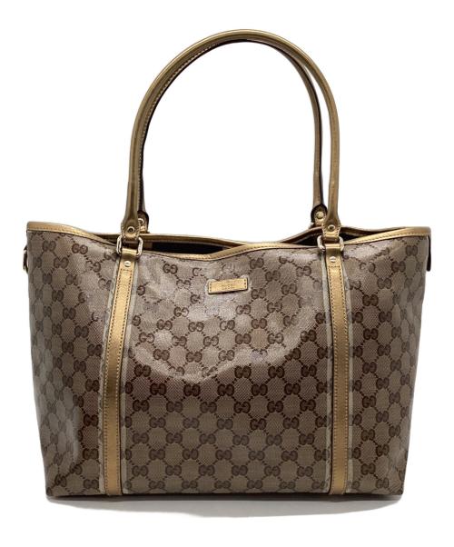 GUCCI（グッチ）GUCCI (グッチ) トートバッグ ベージュ×ゴールドの古着・服飾アイテム