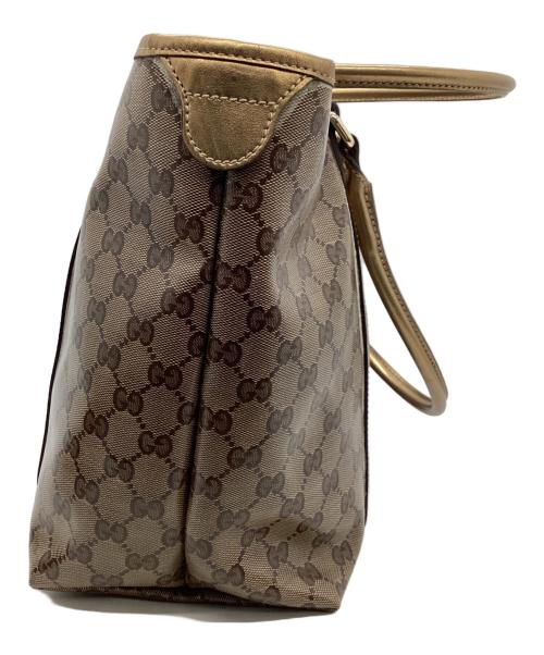 GUCCI（グッチ）GUCCI (グッチ) トートバッグ ベージュ×ゴールドの古着・服飾アイテム
