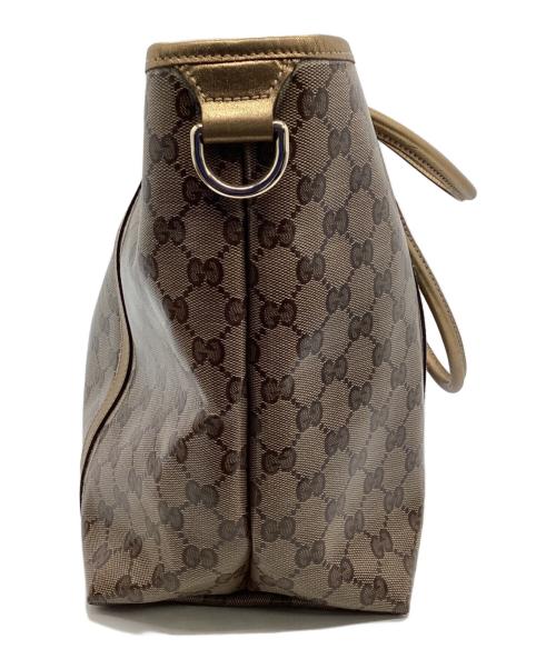 GUCCI（グッチ）GUCCI (グッチ) トートバッグ ベージュ×ゴールドの古着・服飾アイテム