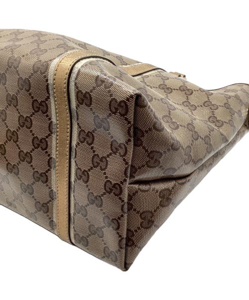GUCCI（グッチ）GUCCI (グッチ) トートバッグ ベージュ×ゴールドの古着・服飾アイテム