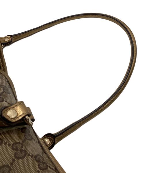 GUCCI（グッチ）GUCCI (グッチ) トートバッグ ベージュ×ゴールドの古着・服飾アイテム