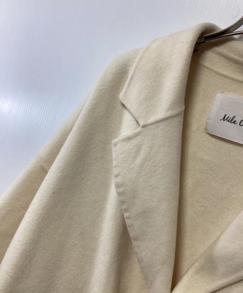 Mila Owen（ミラオーウェン）Mila Owen (ミラオーウェン) ワイドシルエットダブルブレストコート アイボリー サイズ:Fの古着・服飾アイテム