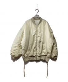 MAISON SPECIAL（メゾンスペシャル）の古着「リバーシブルナイロンショートMA-1」｜アイボリー