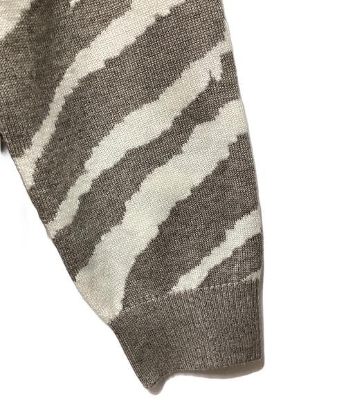 SHAREEF（シャリーフ）SHAREEF (シャリーフ) 厚手カーディガン ホワイト×ベージュ サイズ:2の古着・服飾アイテム