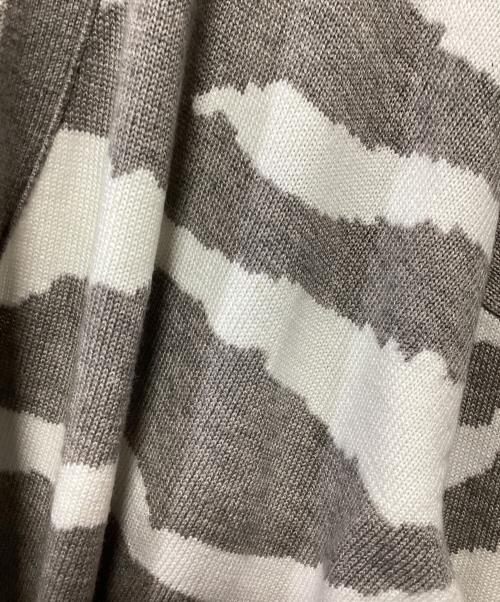 SHAREEF（シャリーフ）SHAREEF (シャリーフ) 厚手カーディガン ホワイト×ベージュ サイズ:2の古着・服飾アイテム