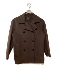 theory（セオリー）の古着「Pコート」｜ブラウン