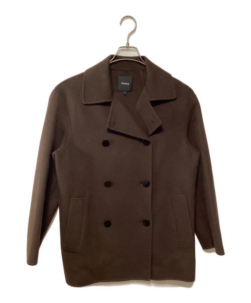 theory（セオリー）theory (セオリー) Pコート ブラウン サイズ:Pの古着・服飾アイテム