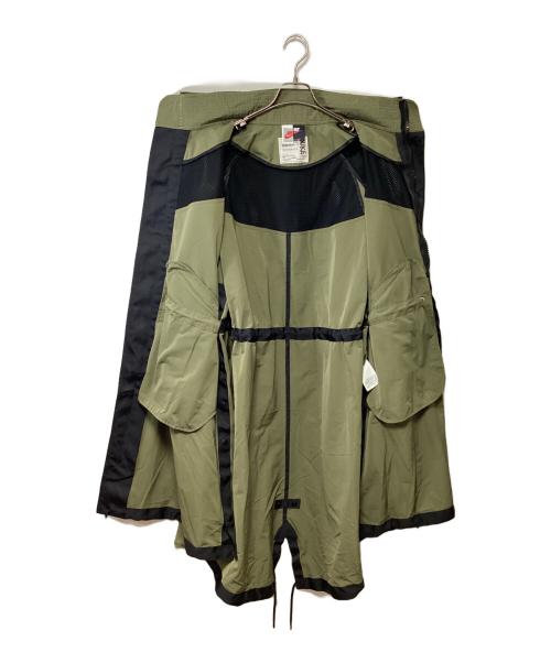 NIKE×sacai（ナイキ×サカイ）NIKE×sacai (ナイキ×サカイ) NRG トレンチジャケット カーキ×ブラック サイズ:Mの古着・服飾アイテム