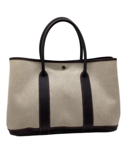 HERMES（エルメス）HERMES (エルメス) トートバッグ アイボリー×ブラウンの古着・服飾アイテム