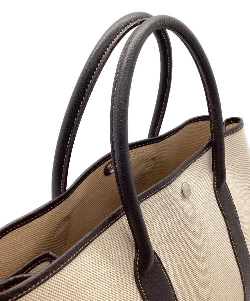 HERMES（エルメス）HERMES (エルメス) トートバッグ アイボリー×ブラウンの古着・服飾アイテム