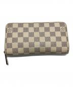 LOUIS VUITTONルイ ヴィトン）の古着「ダミエ・アズール ジッピーウォレット」｜アイボリー