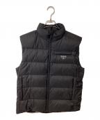PRADAプラダ）の古着「トライアングルロゴダウンベスト」｜ブラック