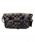 COACHコーチ）の古着「ショルダーバッグ」｜ホワイト×ブラック