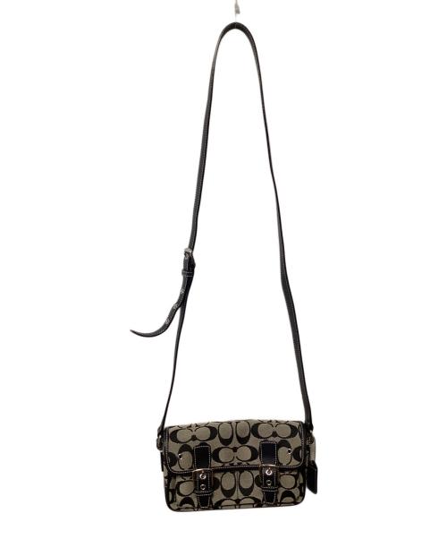 COACH（コーチ）COACH (コーチ) ショルダーバッグ ホワイト×ブラックの古着・服飾アイテム