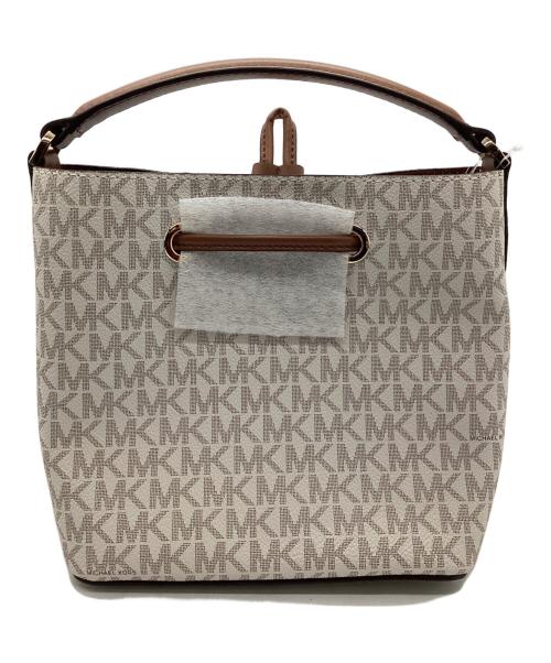 MICHAEL KORS（マイケル・コース）MICHAEL KORS (マイケル・コース) スモールバケットバッグ アイボリー×ブラウンの古着・服飾アイテム